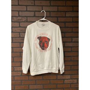Vintage Bulldog Funny Graphic Crewneck Sweatshirt Size XL